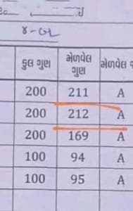 Gujarat Fourth Standard Student Got 212/200 In Mathematics