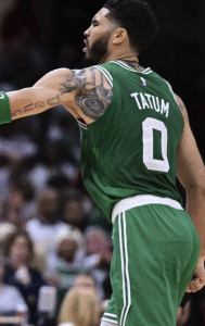 Jayson Tatum and Jaylen Brown fired up in Celtic's win over Cavaliers