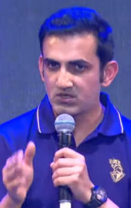 Gautam Gambhir during KKR Unbox event