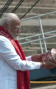 Varanasi: PM Offers Prayer At Ganga Ghat, To File His Nomination Shortly