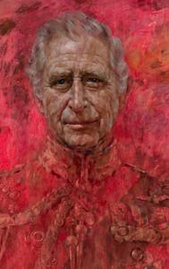 This undated photo issued on Tuesday May 14, 2024 by Buckingham Palace of artist Jonathan Yeo's oil on canvas portrait of Britain's King Charles III.