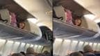 Woman sleeping inside cabin luggage in Southwest Airlines, Viral Video 