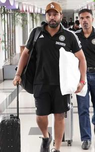 Indian cricket team skipper Rohit Sharma at the Trivandrum Airport 