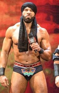 Jinder Mahal with Veer Mahaan in WWE