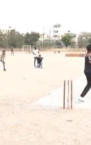 Union Health Minister Mansukh Mandaviya was seen playing cricket with local cricketers in Gujarat's Porbandar