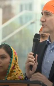 Canadian PM Justin Trudeau at the event where pro-Khalistan slogans were raised.