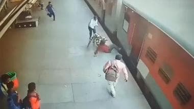 RPF saves passenger’s life who fell while trying to board running train